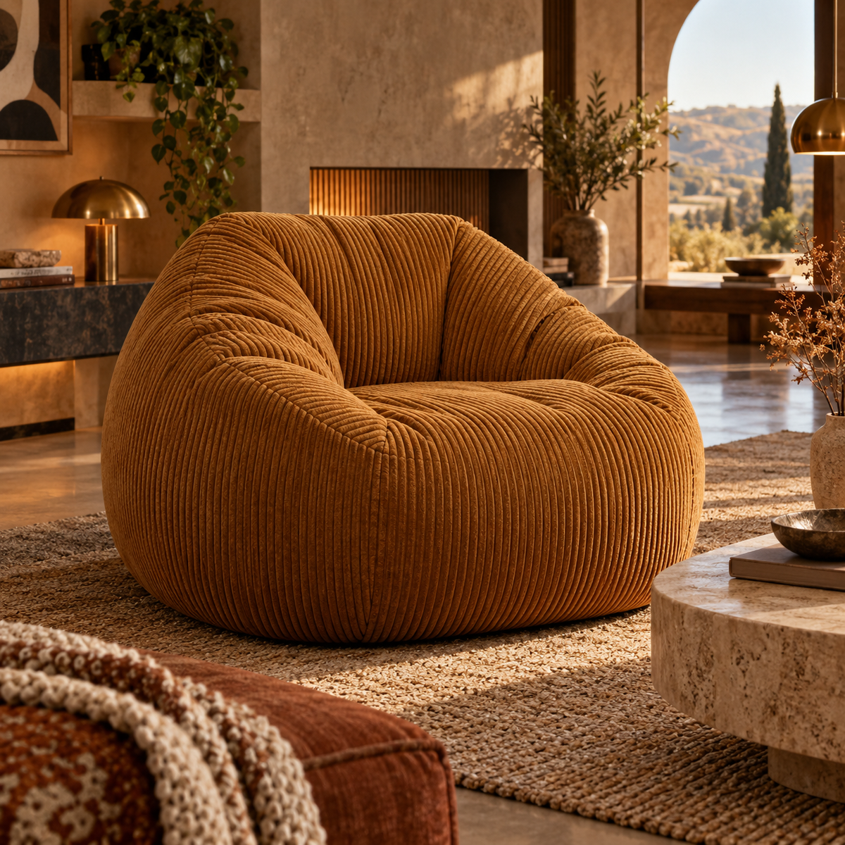 VUQMIRANA™ Vela Amber Corduroy Lounge Pod